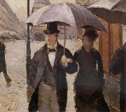 Detail of Rainy day in Paris, Gustave Caillebotte
